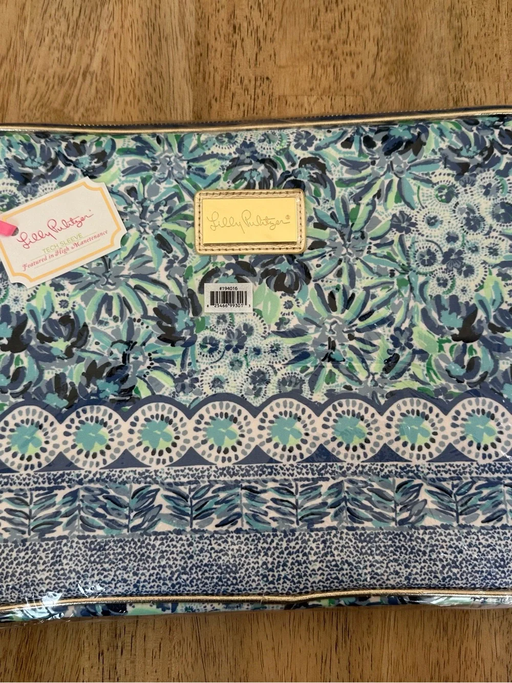Lilly Pulitzer Blue & Mint Floral Tech Sleeve